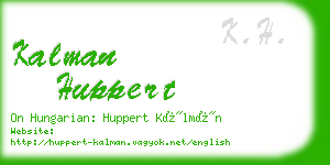 kalman huppert business card